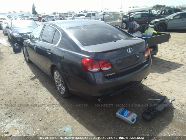 JTHBH96S765027107 - 2006 LEXUS GS GENERATION 200 300 GRAY photo 3