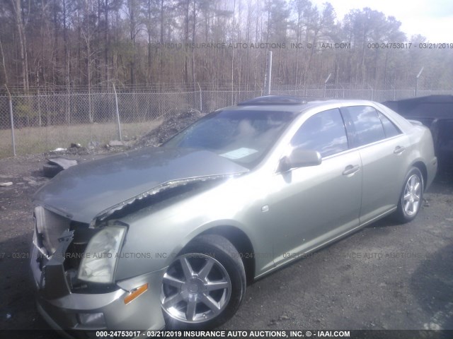 1G6DW677X50135714 - 2005 CADILLAC STS GREEN photo 2