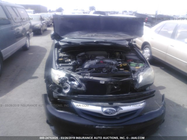 JF1GE6A68AH505492 - 2010 SUBARU IMPREZA 2.5I BLACK photo 6