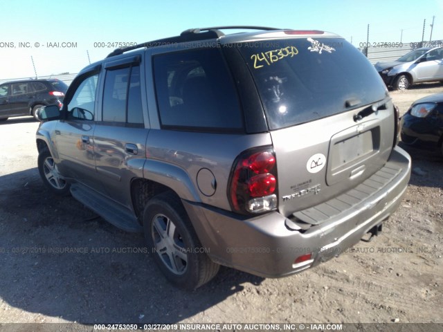 1GNDS13S672292676 - 2007 CHEVROLET TRAILBLAZER LS/LT GRAY photo 3