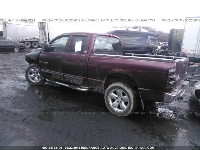 3D7HU18Z22G186466 - 2002 DODGE RAM 1500 MAROON photo 3