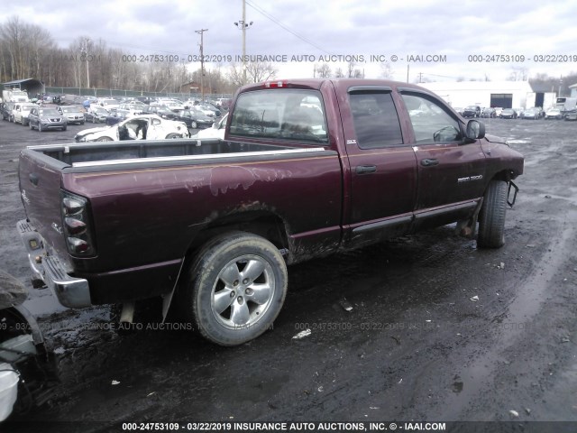 3D7HU18Z22G186466 - 2002 DODGE RAM 1500 MAROON photo 4