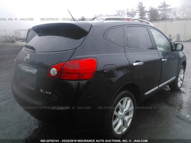 JN8AS5MVXDW106268 - 2013 NISSAN ROGUE S/SV BLACK photo 4