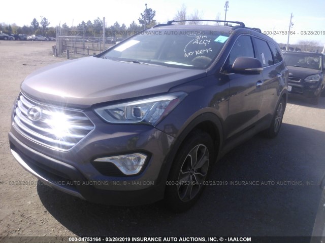 KM8SN4HF4DU016125 - 2013 HYUNDAI SANTA FE GLS GRAY photo 2