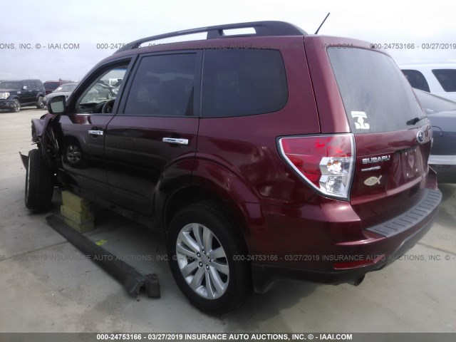 JF2SHAEC4DH405930 - 2013 SUBARU FORESTER LIMITED MAROON photo 3