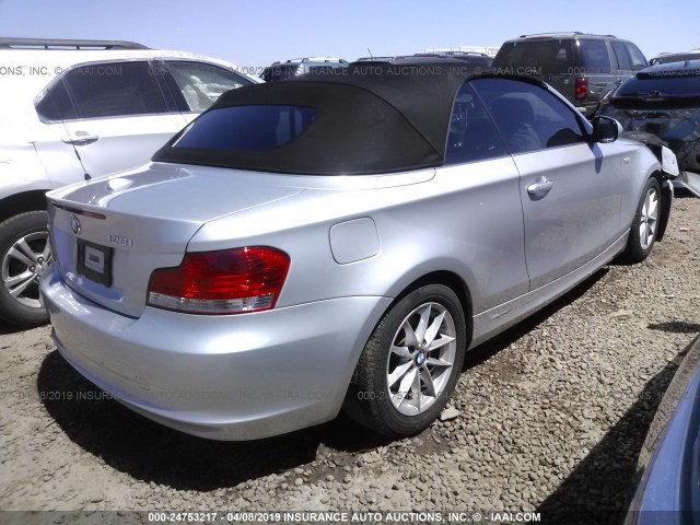 WBAUL7C57AVJ77963 - 2010 BMW 128 I SILVER photo 4