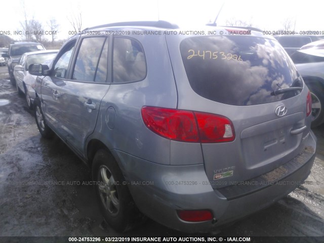 5NMSG13D98H216076 - 2008 HYUNDAI SANTA FE GLS SILVER photo 3