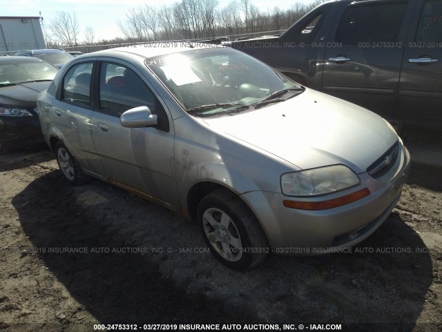 KL1TD52655B312950 - 2005 CHEVROLET AVEO LS SILVER photo 1