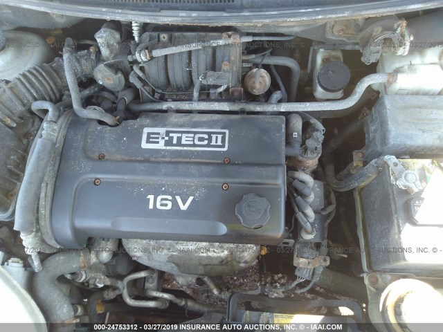 KL1TD52655B312950 - 2005 CHEVROLET AVEO LS SILVER photo 10