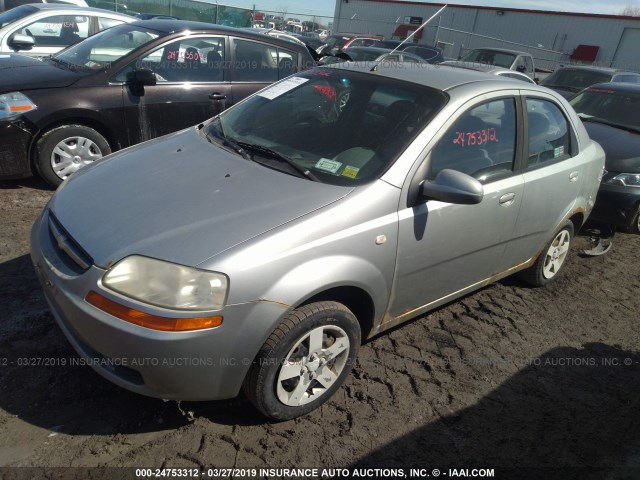 KL1TD52655B312950 - 2005 CHEVROLET AVEO LS SILVER photo 2