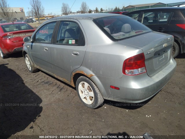 KL1TD52655B312950 - 2005 CHEVROLET AVEO LS SILVER photo 3