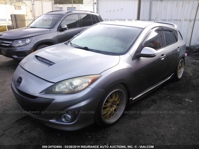 JM1BL1H47A1166024 - 2010 MAZDA SPEED 3 GRAY photo 2