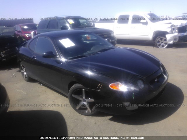 KMHJG35F21U254782 - 2001 HYUNDAI TIBURON BLACK photo 1