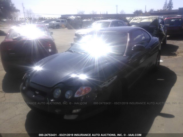 KMHJG35F21U254782 - 2001 HYUNDAI TIBURON BLACK photo 2