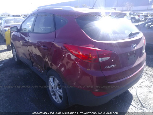 KM8JU3AC9CU360265 - 2012 HYUNDAI TUCSON GLS/LIMITED RED photo 3