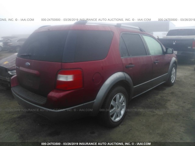 1FMZK01196GA12362 - 2006 FORD FREESTYLE SE RED photo 4