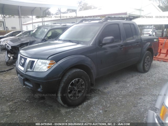 1N6AD0EVXEN771747 - 2014 NISSAN FRONTIER S/SV/SL/PRO-4X GRAY photo 2