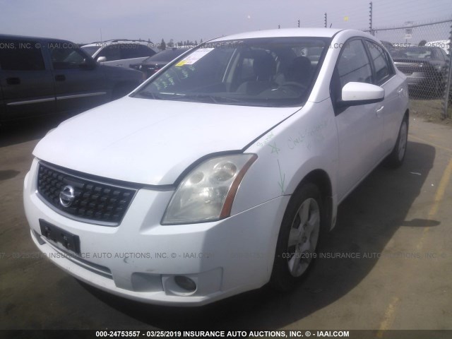 3N1AB61E28L755759 - 2008 NISSAN SENTRA 2.0/2.0S/2.0SL WHITE photo 2