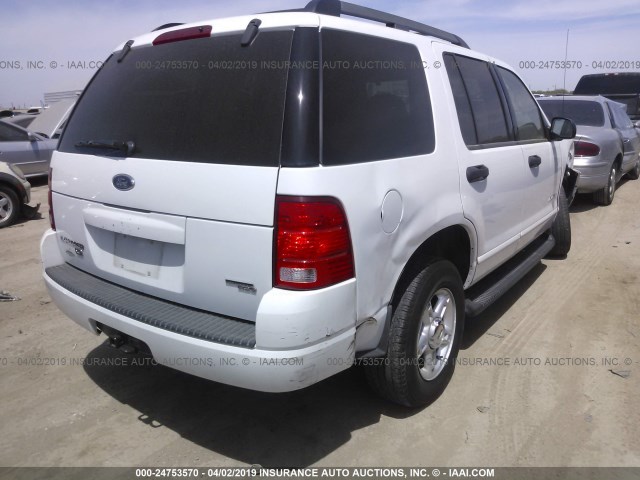 1FMZU63K05ZA02762 - 2005 FORD EXPLORER XLT/XLT SPORT/NBX WHITE photo 4