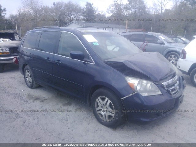 5FNRL38616B107450 - 2006 HONDA ODYSSEY EXL BLUE photo 1