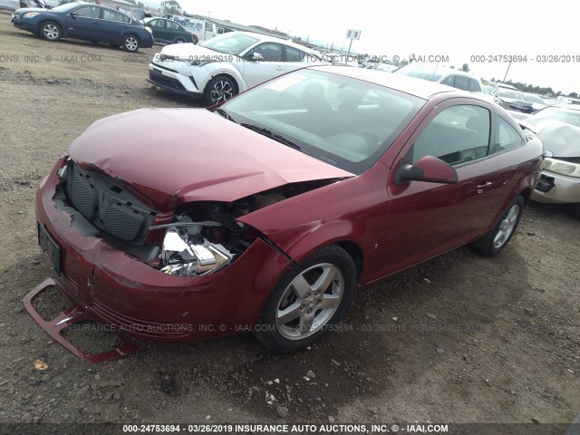 1G2AS18H697242394 - 2009 PONTIAC G5 RED photo 2