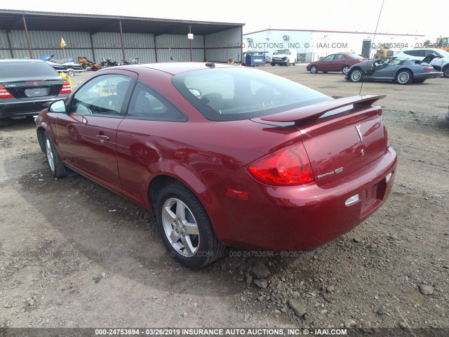 1G2AS18H697242394 - 2009 PONTIAC G5 RED photo 3