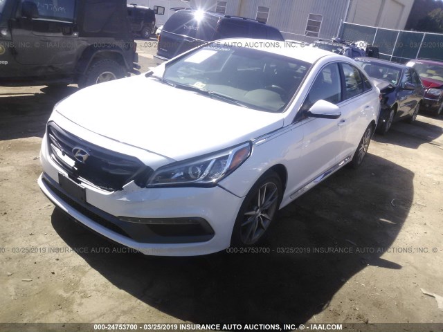 5NPE34AB4HH521600 - 2017 HYUNDAI SONATA SPORT/LIMITED WHITE photo 2