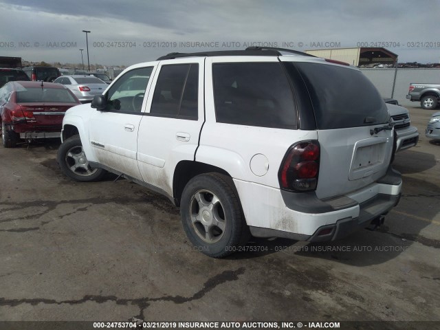 1GNDT13S342234727 - 2004 CHEVROLET TRAILBLAZER LS/LT WHITE photo 3