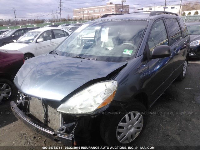 5TDZK23C68S157561 - 2008 TOYOTA SIENNA CE/LE BLUE photo 2