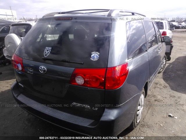 5TDZK23C68S157561 - 2008 TOYOTA SIENNA CE/LE BLUE photo 4