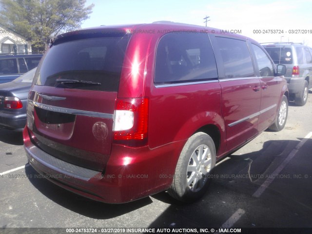 2C4RC1BG0CR412296 - 2012 CHRYSLER TOWN & COUNTRY TOURING RED photo 4