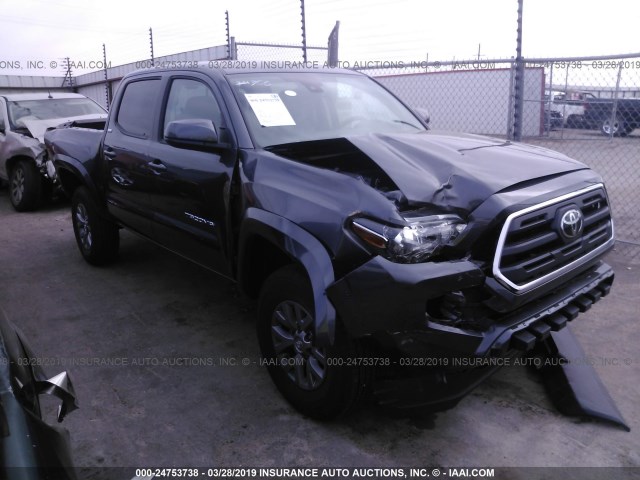 5TFAZ5CN0KX079386 - 2019 TOYOTA TACOMA DOUBLE CAB/SR5/TRD SPORT/ GRAY photo 1