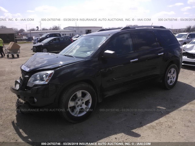 1GKKVPED2CJ107066 - 2012 GMC ACADIA SLE BLACK photo 2