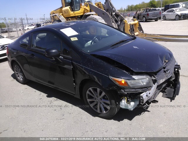 2HGFG3B19CH550019 - 2012 HONDA CIVIC EXL BLACK photo 1