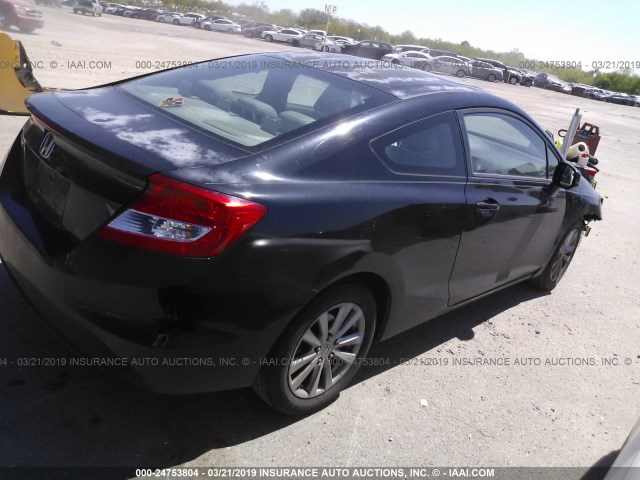 2HGFG3B19CH550019 - 2012 HONDA CIVIC EXL BLACK photo 4