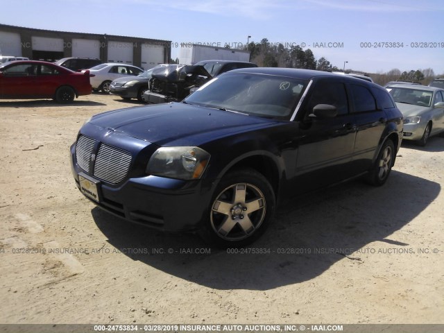 2D4GZ48V05H579329 - 2005 DODGE MAGNUM SXT BLUE photo 2