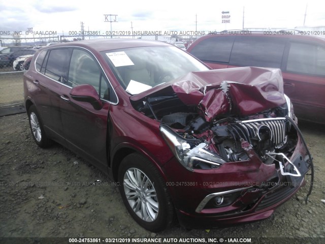 LRBFXASA0HD242887 - 2017 BUICK ENVISION PREFERRED MAROON photo 1