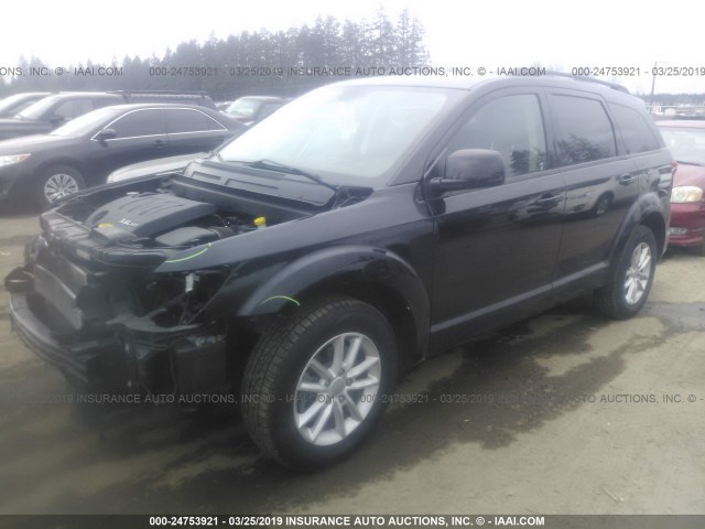 3C4PDCBGXET183920 - 2014 DODGE JOURNEY SXT BLACK photo 2