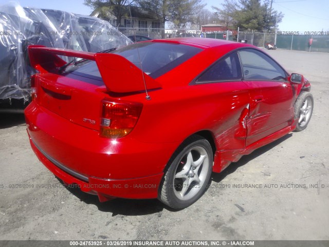 JTDDY32T710047305 - 2001 TOYOTA CELICA GT-S RED photo 4