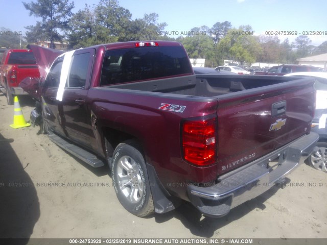 3GCUKREC2FG472465 - 2015 CHEVROLET SILVERADO K1500 LT MAROON photo 3