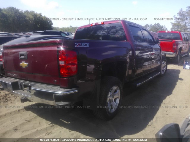 3GCUKREC2FG472465 - 2015 CHEVROLET SILVERADO K1500 LT MAROON photo 4