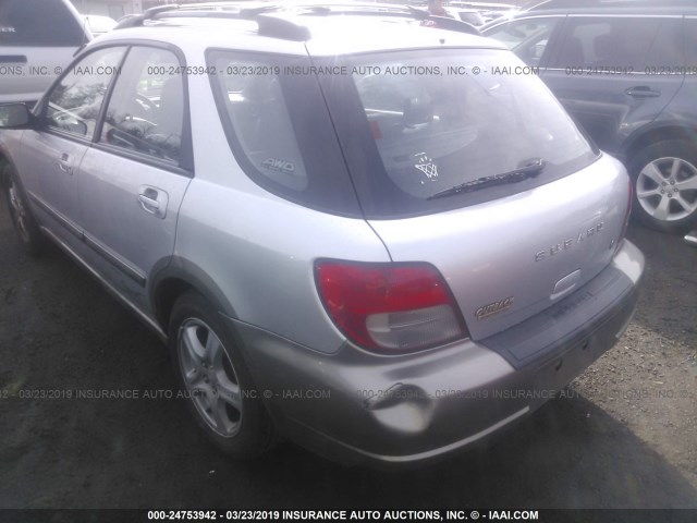 JF1GG68532G825060 - 2002 SUBARU IMPREZA OUTBACK SPORT SILVER photo 3