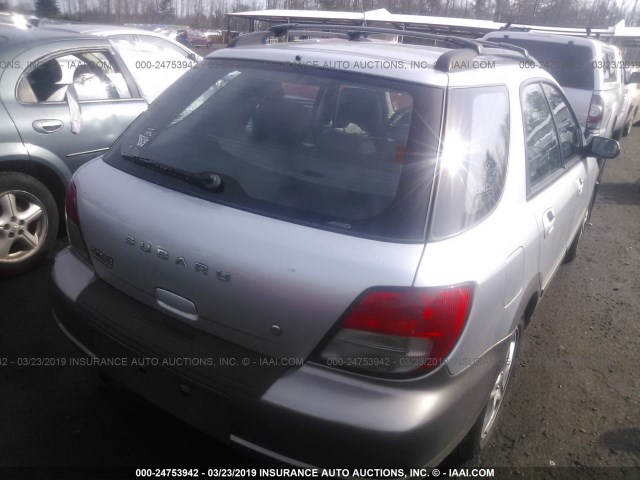 JF1GG68532G825060 - 2002 SUBARU IMPREZA OUTBACK SPORT SILVER photo 4