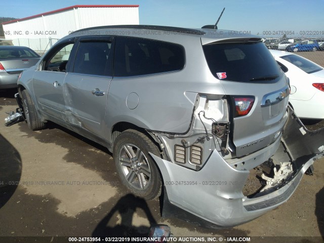 1GNKVGKD3HJ111545 - 2017 CHEVROLET TRAVERSE LT SILVER photo 3