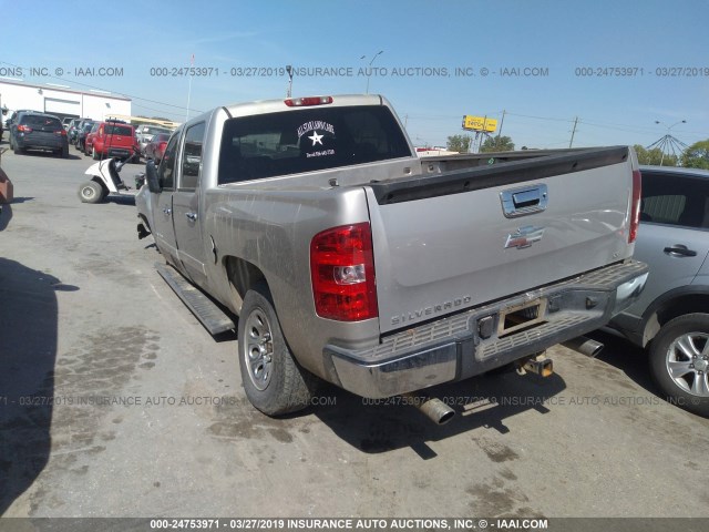 2GCEC13J971602529 - 2007 CHEVROLET SILVERADO C1500 CREW CAB TAN photo 3