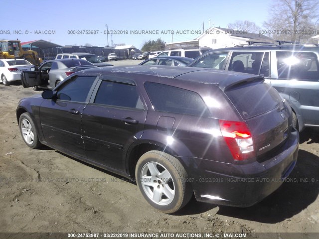 2D4FV48V85H531181 - 2005 DODGE MAGNUM SXT MAROON photo 3