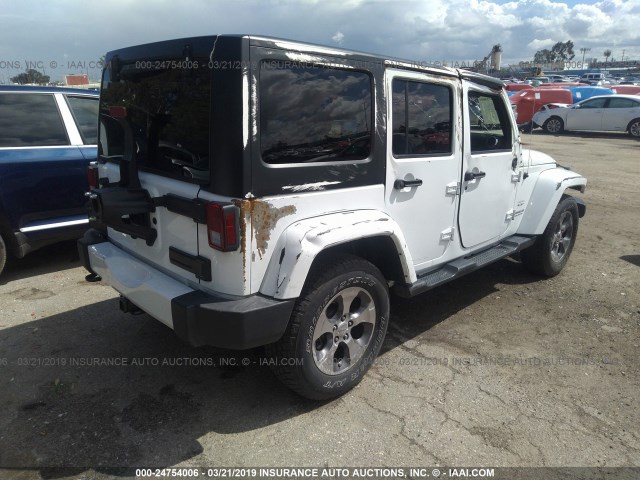 1C4BJWEG1GL175896 - 2016 JEEP WRANGLER UNLIMITE SAHARA WHITE photo 4