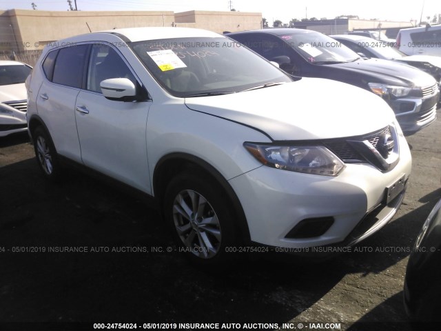 KNMAT2MT8GP618437 - 2016 NISSAN ROGUE S/SL/SV WHITE photo 1