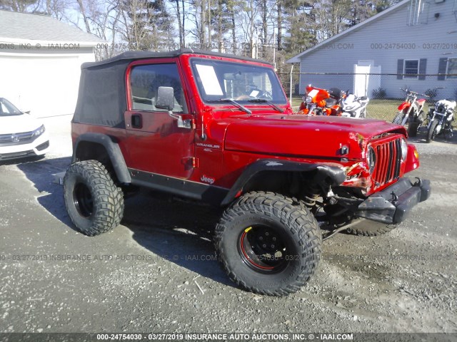 1J4FY19SXWP710384 - 1998 JEEP WRANGLER / TJ SPORT RED photo 1