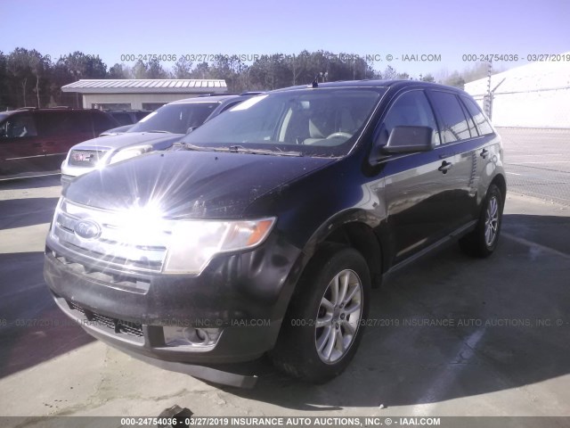 2FMDK3JCXABA40491 - 2010 FORD EDGE SEL BLACK photo 2